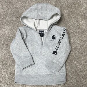 Carhartt Kids Light Gray Zip-Up Hoodie